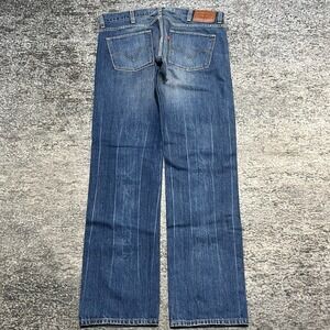 Levi's 511 Skinny Jeans Mens 38x34 Blue Denim Faded Grunge Casual Vintage 2000s